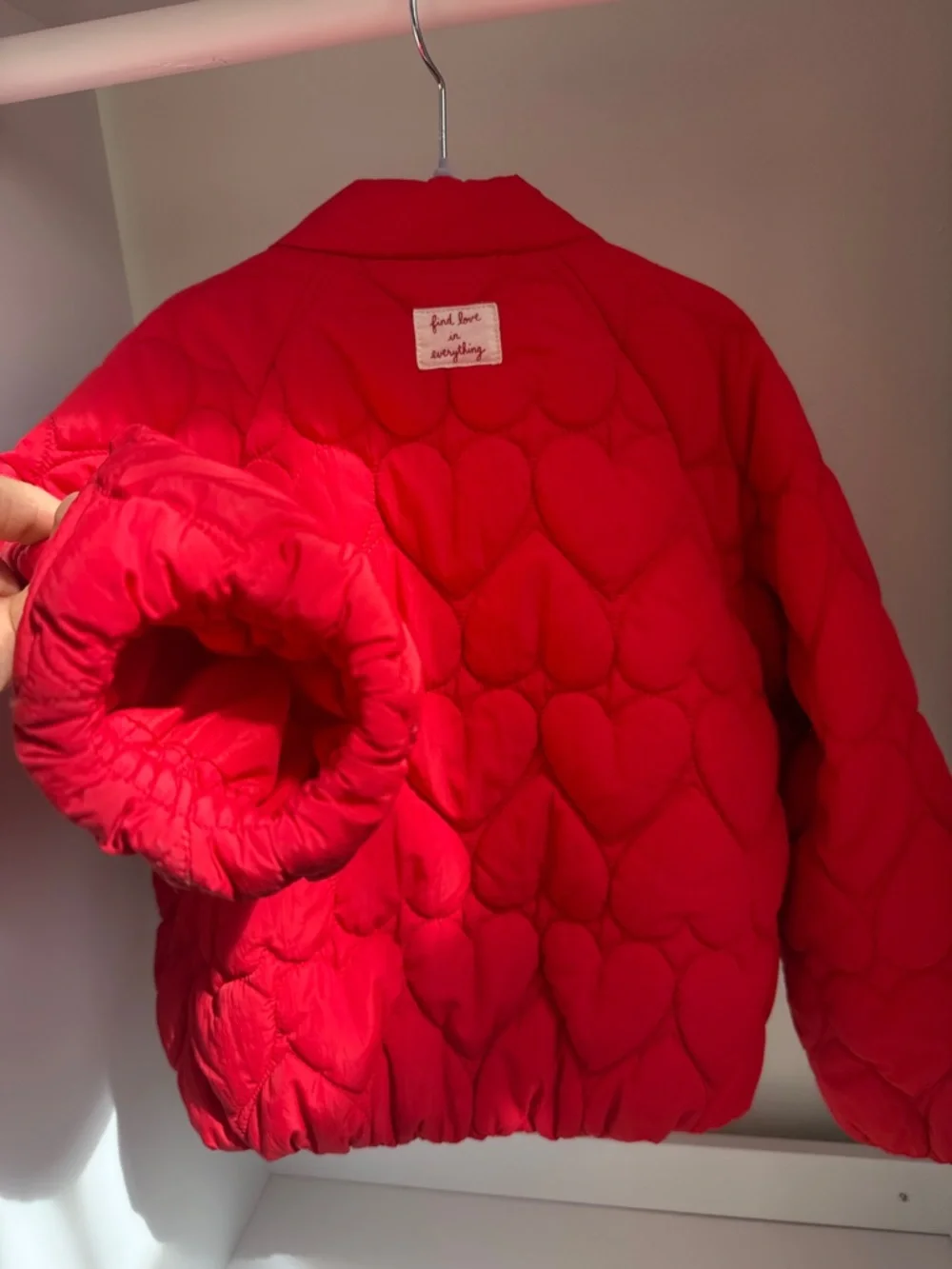 Zara Red Quilted Kids Puffer Jacket